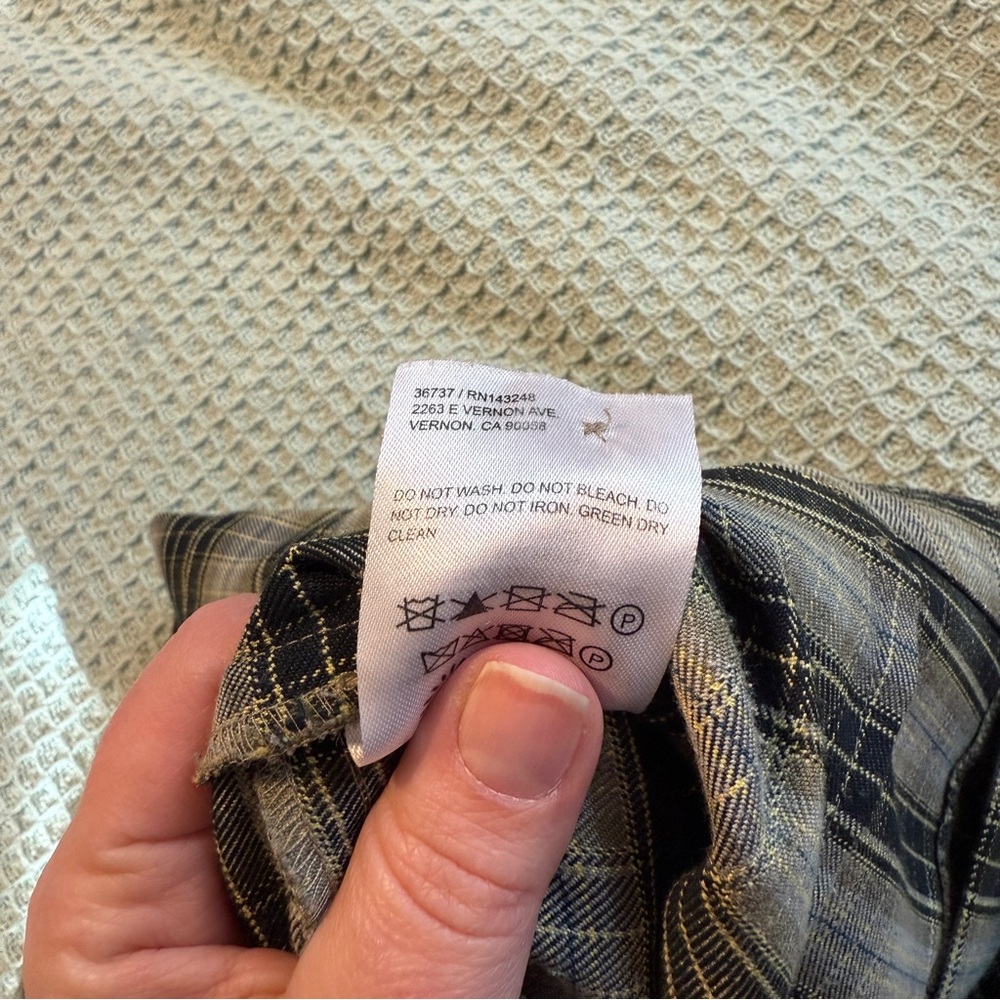 Reformation Franklin Pant size 4 Small Green Plaid Academia Preppy - Picture 10 of 10